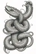 serpent coiled tattoo design idea