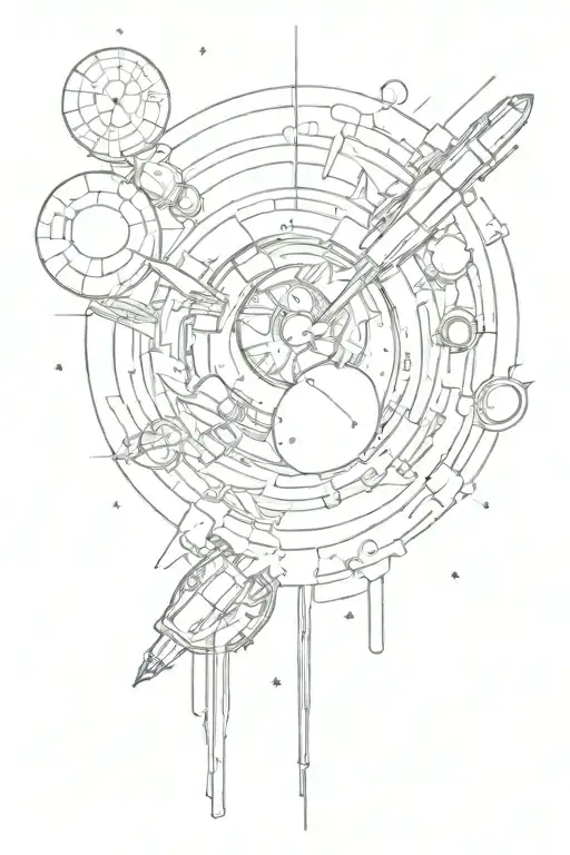 space filler background tattoo design idea