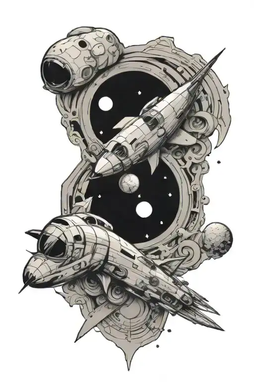 space filler background tattoo design idea