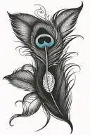 peacock feather transforming tattoo design idea