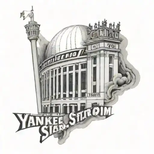 yankee stadium facade tattoo design idea