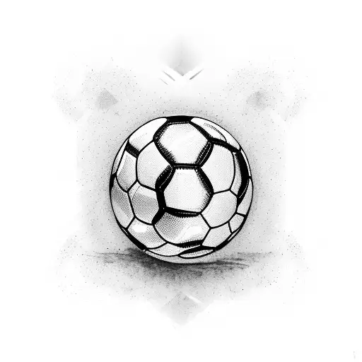Soccer right back with a ball at their feet tattoo design idea