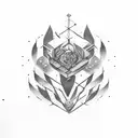 M&K and heart tattoo design idea