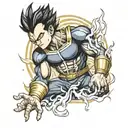majin vegeta  tattoo design idea