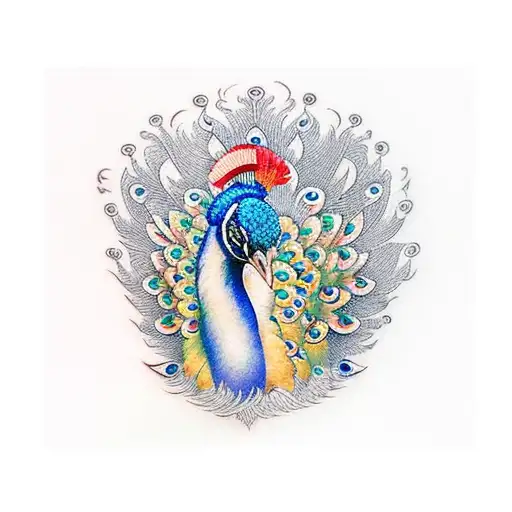 Peacock  tattoo design idea
