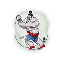 sumo buff tattoo design idea