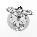 sumo buff tattoo design idea