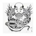 toilet tattoo design idea