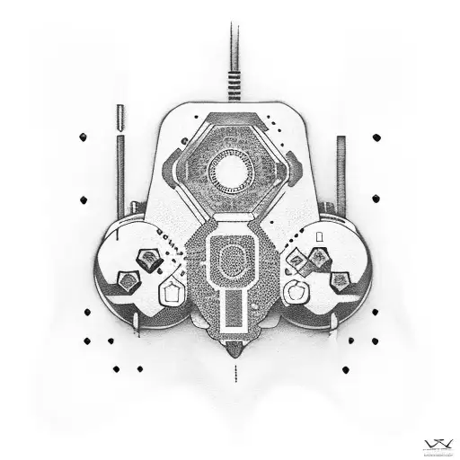 Ps4 controller and electronic tattoo design idea