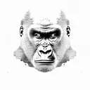 gorilla samurai tattoo design idea