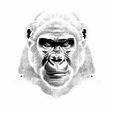 gorilla samurai tattoo design idea