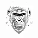 gorilla samurai tattoo design idea