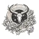 Sagittarius Aries zodiac sign tattoo design idea