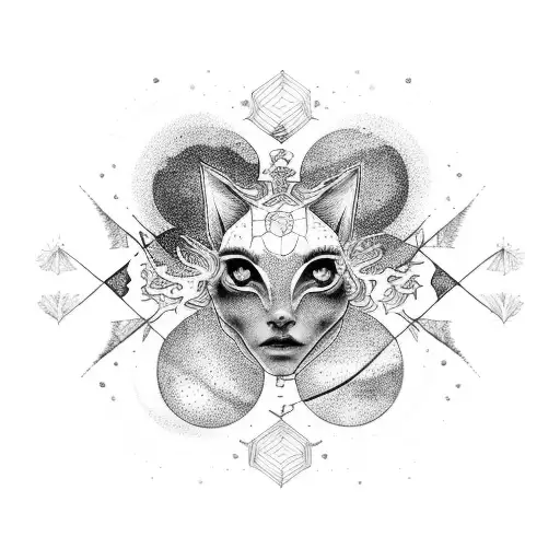 Starry metamorphosis tattoo design idea