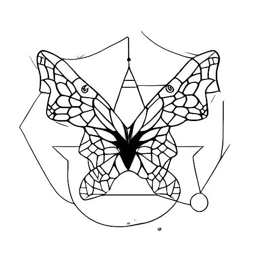 Starry metamorphosis tattoo design idea