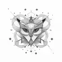 Starry metamorphosis tattoo design idea