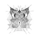 Starry metamorphosis tattoo design idea