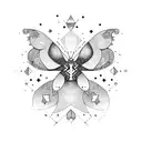 Starry metamorphosis tattoo design idea