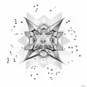 Starry metamorphosis tattoo design idea