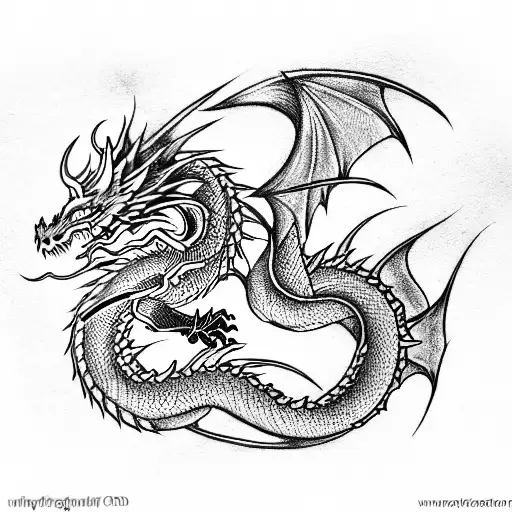 Dragon of Greed tattoo design idea