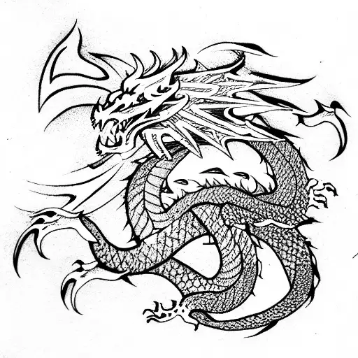 Dragon of Greed tattoo design idea