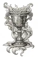 overflowing chalice tattoo design idea