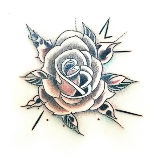 spine tattoo with flowers and a cross tattoo design idea