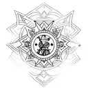 Down the spine. Christian Cross. Red Small Butterflies. Text that says “Figther” downwards, in Thai. Flowers/stars. tattoo design idea