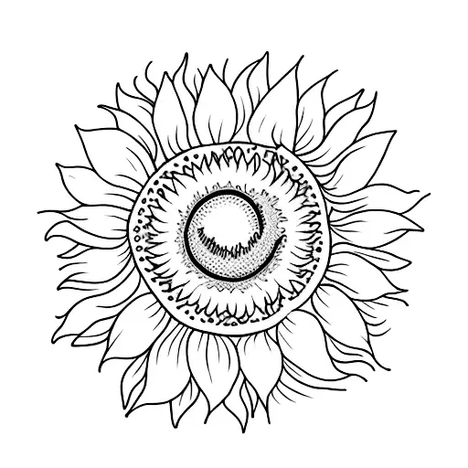 Sunflower and forgetmenot tattoo design idea