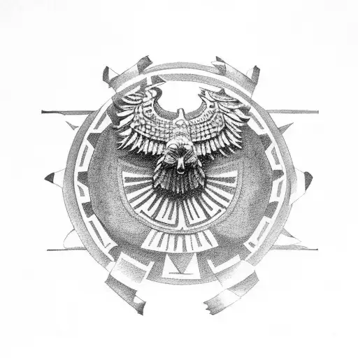 mexico eagle Aztecs warrior tattoo design idea