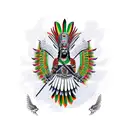 mexico eagle Aztecs warrior tattoo design idea