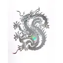 Electric Dragon attacking tattoo design idea