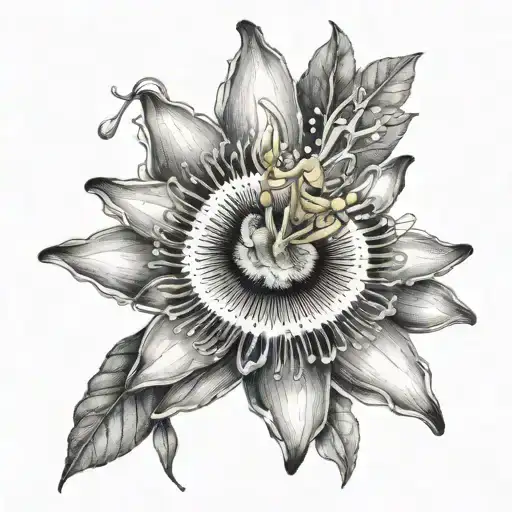 passionflower tattoo design idea