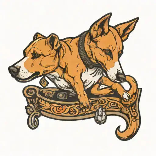 archer, ryder, ginger dog tattoo design idea