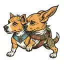 archer, ryder, ginger dog tattoo design idea