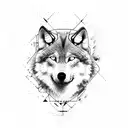 mtb wolf mountain tattoo design idea