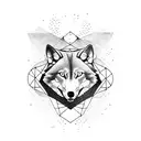 mtb wolf mountain tattoo design idea