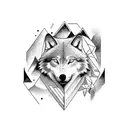 mtb wolf mountain tattoo design idea