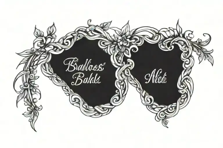 biblical quote intertwined tattoo design idea