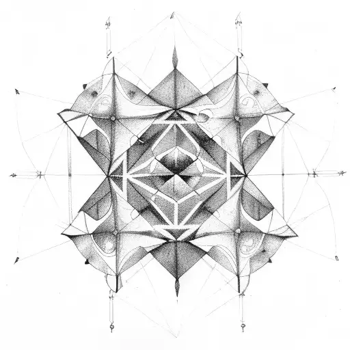 Pendulum swinging between light and dark in a dome tattoo design idea