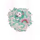 virgo tattoo design idea