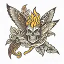 northing lighters tattoo design idea