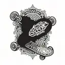 skateboard deck tattoo design idea