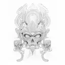 mesoamerican totem  tattoo design idea