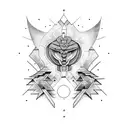 mesoamerican totem  tattoo design idea