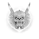 mesoamerican totem  tattoo design idea