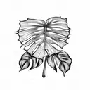 monstera leaf tattoo design idea