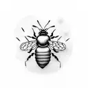 bee on honeycomb tattoo design idea