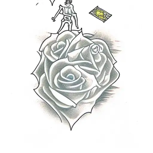 tarot card the lover tattoo design idea