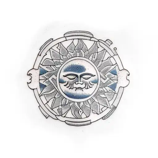 Hittite Sun Course Monument tattoo design idea